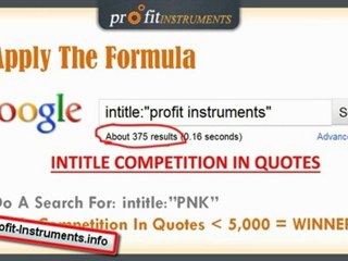 Profit Instruments | Video 2 - Part 1 of 2