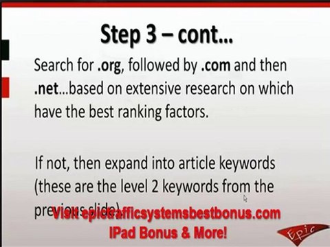 Epic Traffic Systems Best Bonus