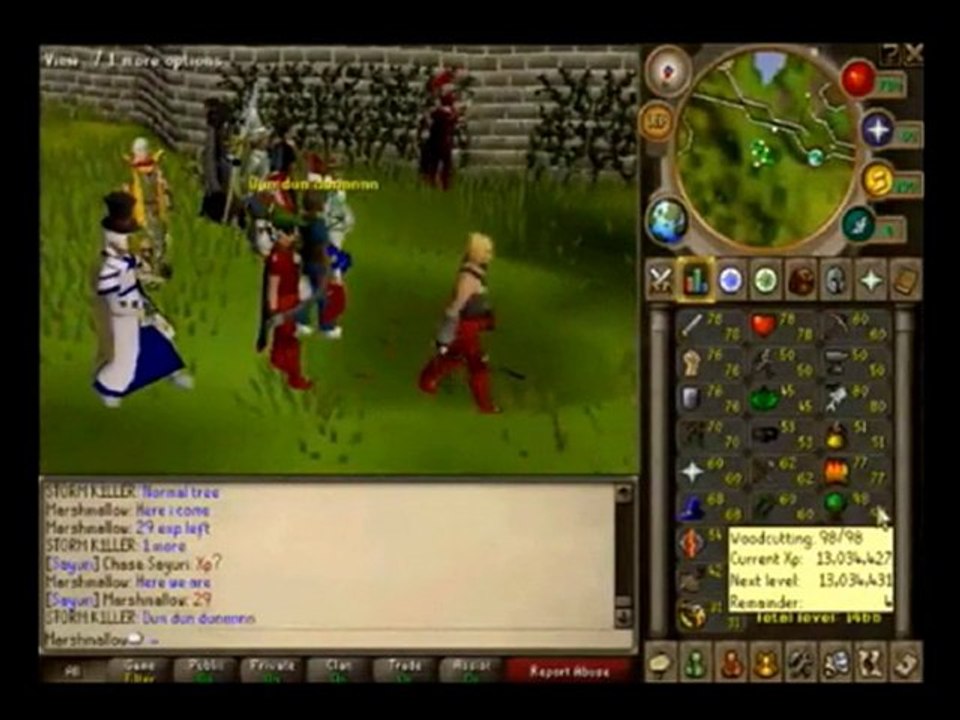 RuneScape - 99 Woodcutting and Skillcape Emote!