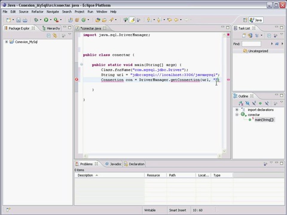 Conectar Java y MySql con Eclipse - Parte III - Video 1/2