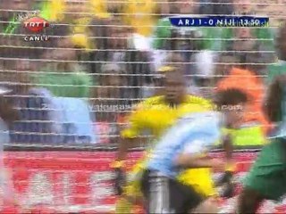 Arjantin Nijerya Maçı 1. Gol Heinze 12 Haziran 2010