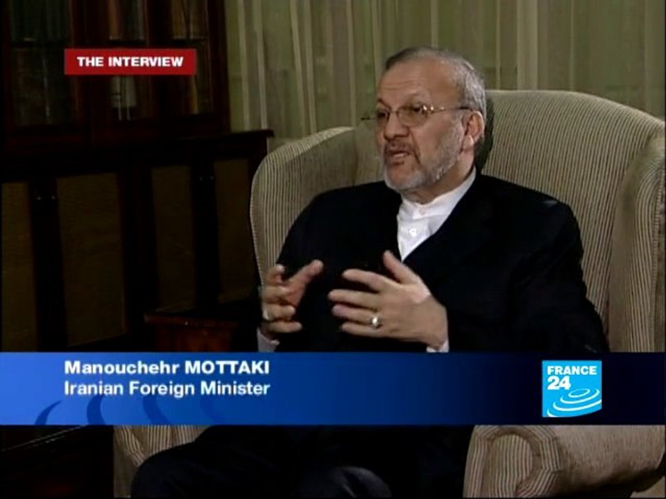 Iranian FM Mottaki interview on France 24