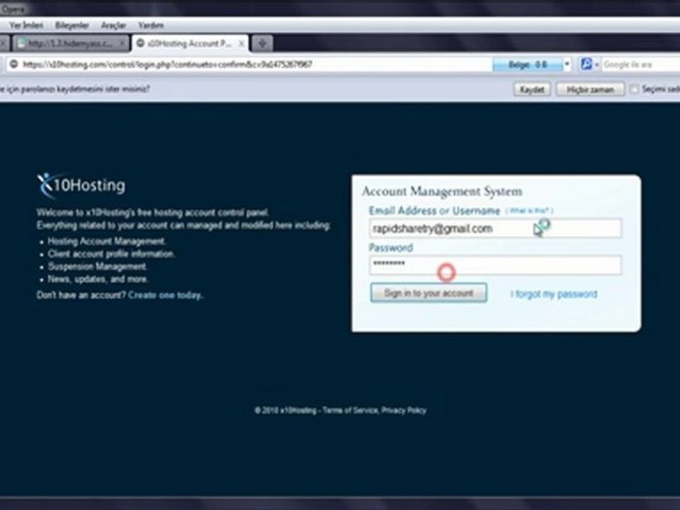 x10Hosting  Register
