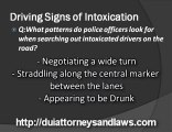 Philadelphia DUI Attorneys - Intoxication Driving Signs