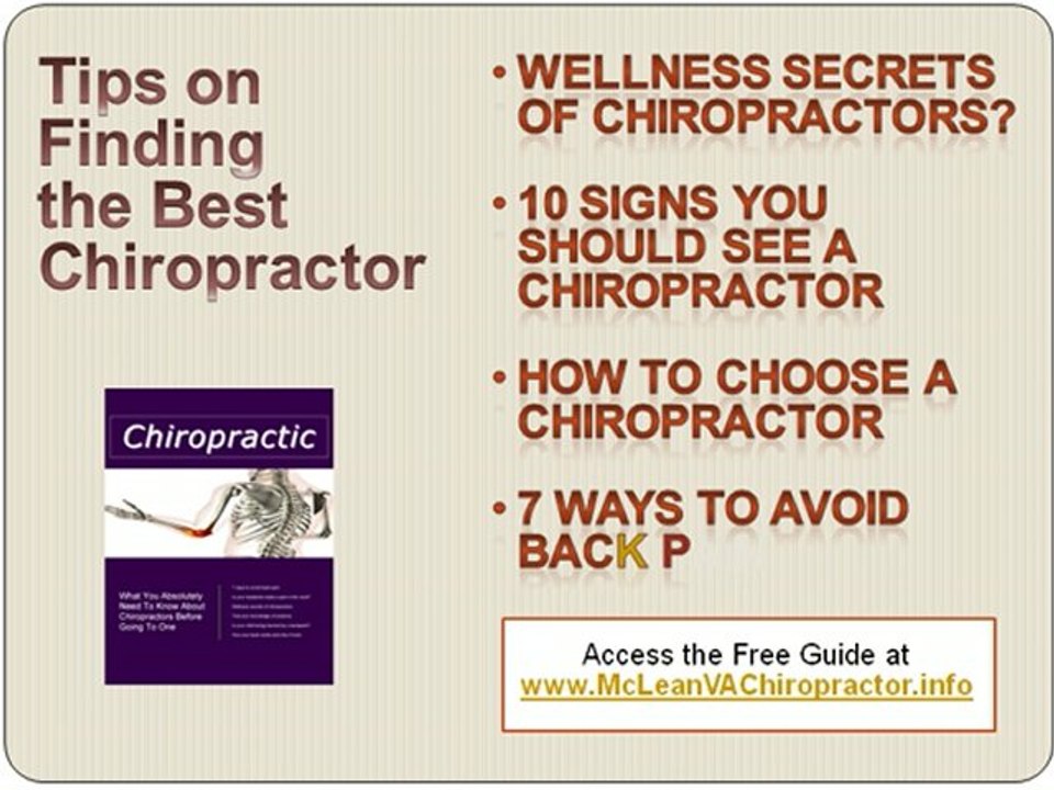 McLean VA Chiropractor