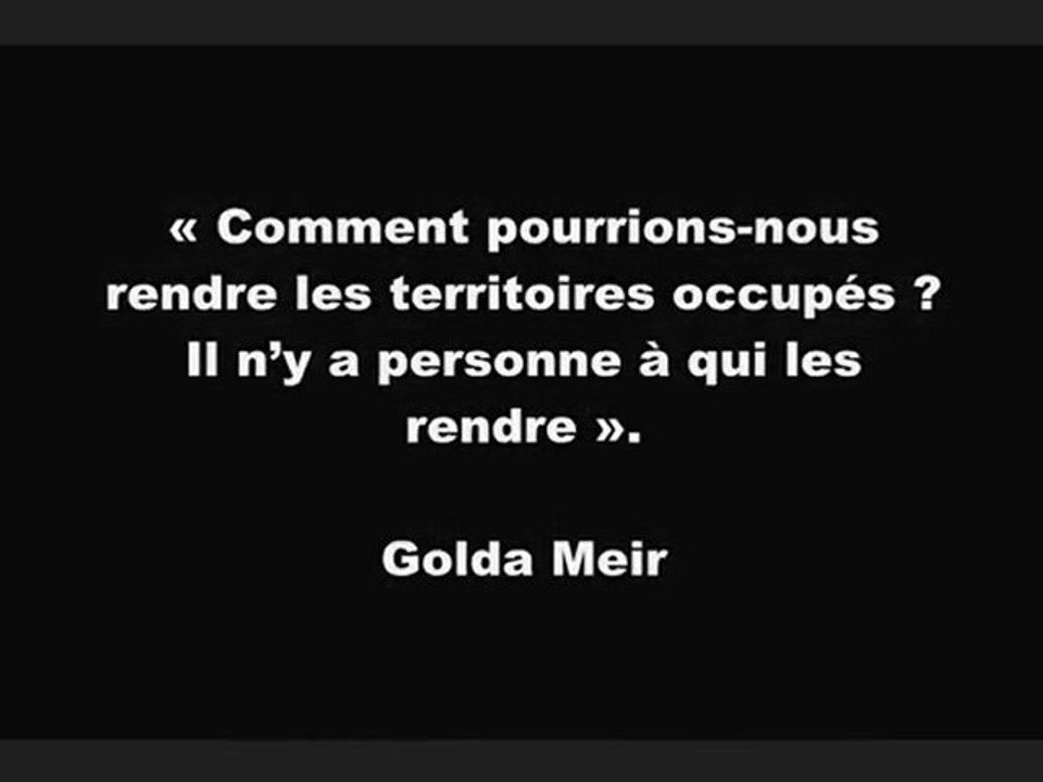 ISRAEL - Paroles de dirigeants sionistes (racistes)