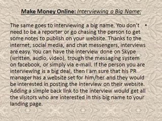 Make Money Online Through Win-Win Deals