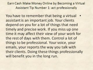 Make Money Online Become a Virtual Assistant
