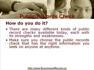 Public Records Check