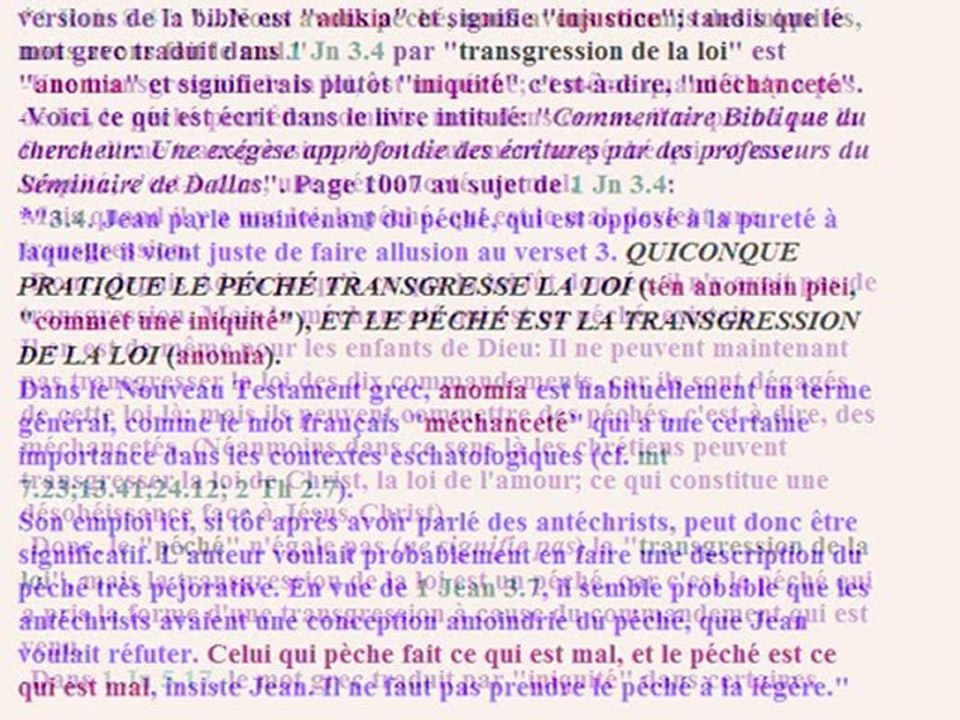 (3de3) Le chrétien est-il sous la loi des 10 commandements ?
