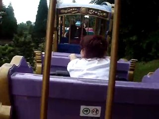 romann dans le petit train disneyland