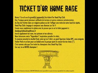 DEAD POP CLUB Ticket d'or de l'album "Home Rage"