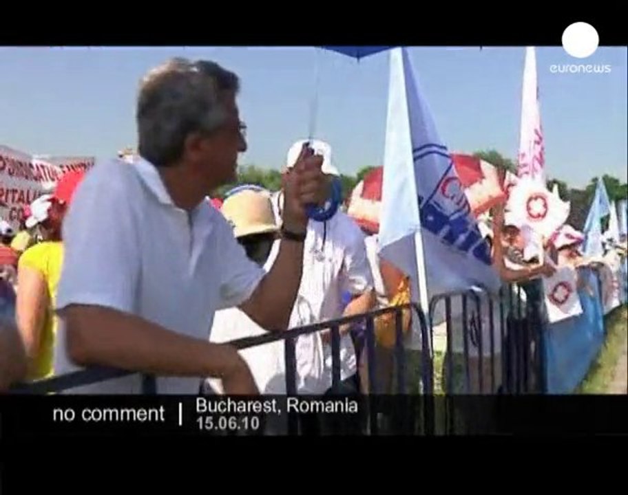 Romania: demonstration against austerity... - no comment