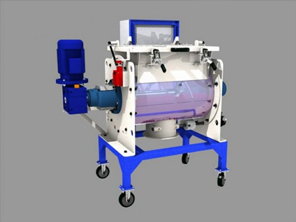 Mélangeur industriel en action