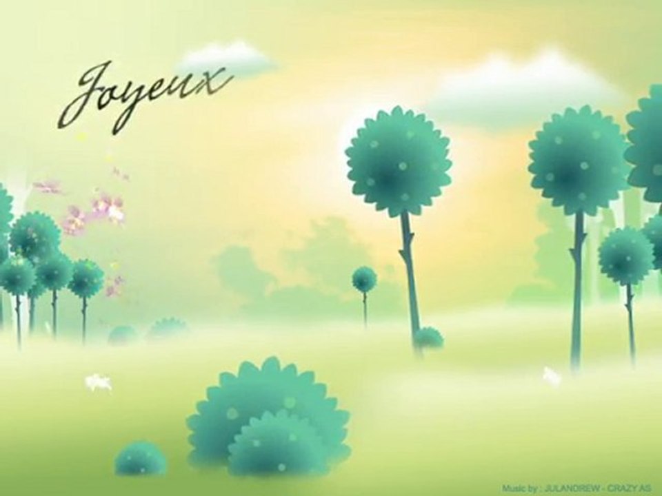 Carte anniversaire bucolique