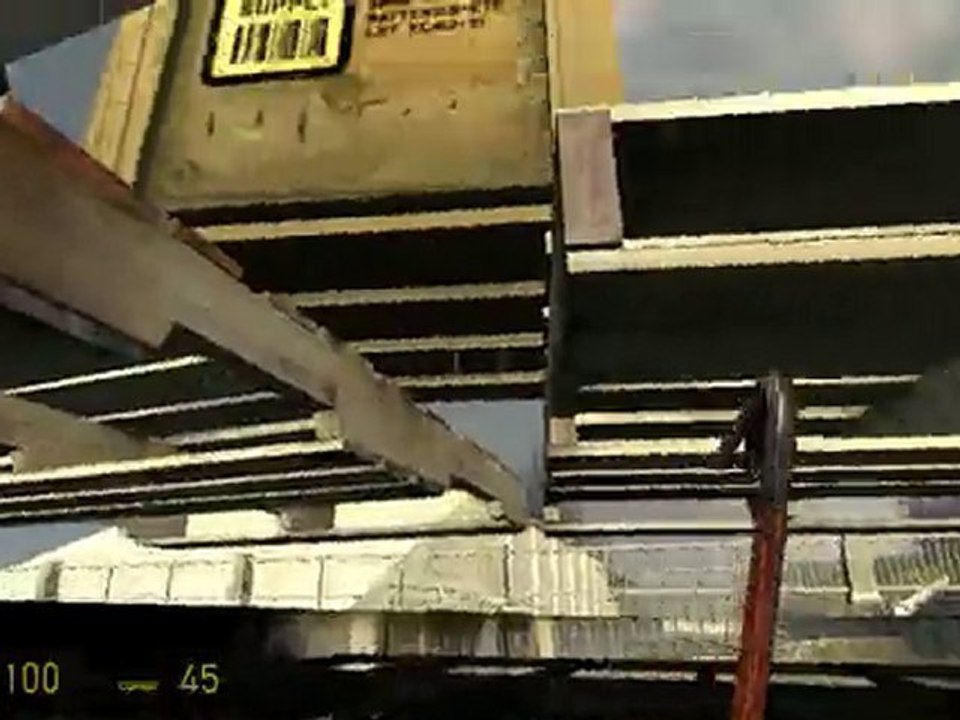 half life 2cheat:apparition du G-MAN et la caisse incassable