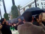 الوقفة الإحتجاجية لكتاب الضبط أمام البرلمان المغربي