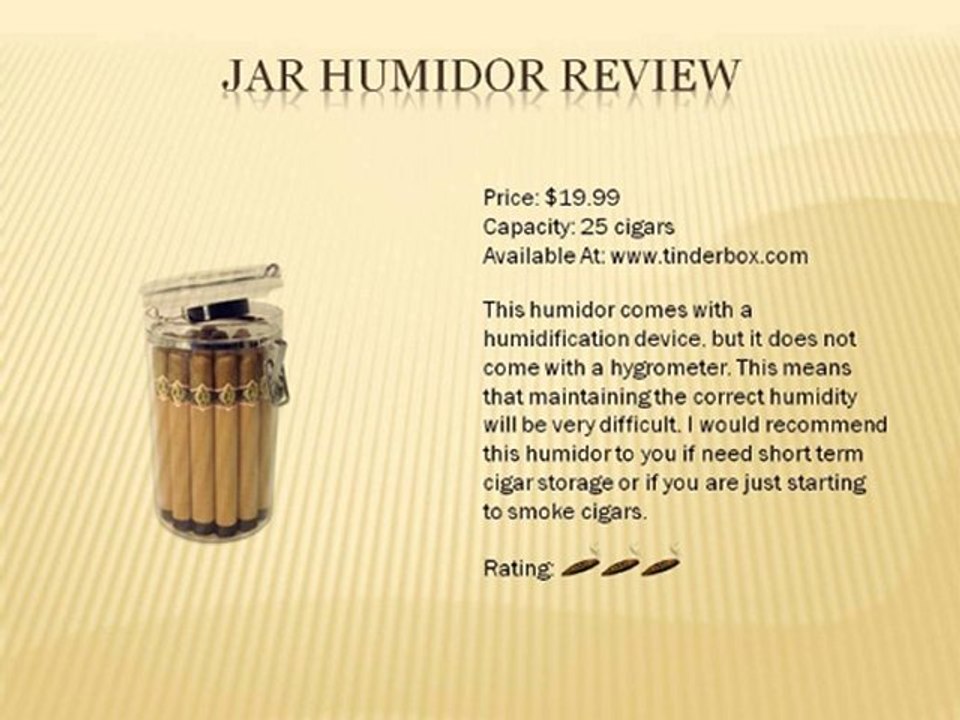 The Cigar Suite - Jar Humidor Review