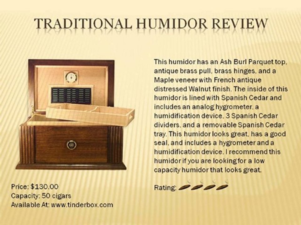 The Cigar Suite - Traditional Humidor Review