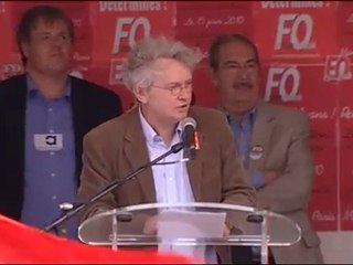 Discours de Jean-Claude Mailly en fin de manifestation