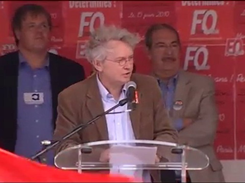 Discours de Jean-Claude Mailly en fin de manifestation