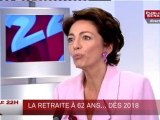 LE 22H,Marisol Touraine, secrétaire nationale du PS en charge des retraites