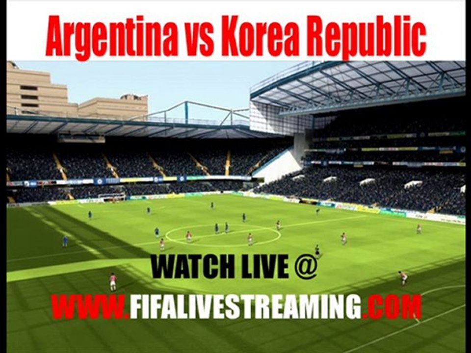 Argentina vs Korea Republic live streaming -FIFA 2010