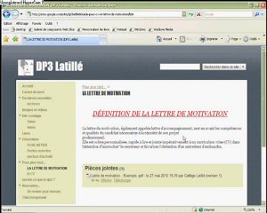 Présentation site internet