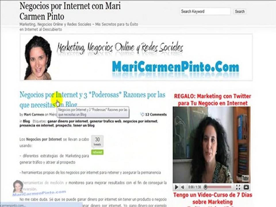 Negocios por internet con MariCarmen Pinto