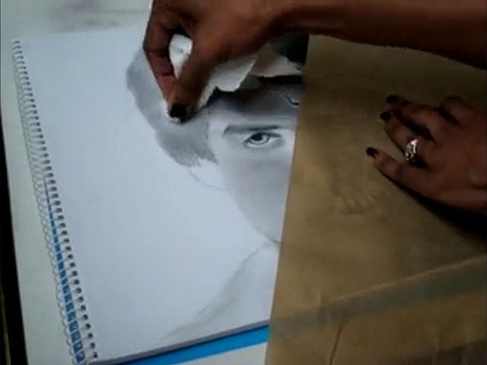 Creepy Damon Drawing from Vampire Diaries