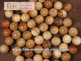 mammoth ivory round beads handcrafted 12mm to 20mm