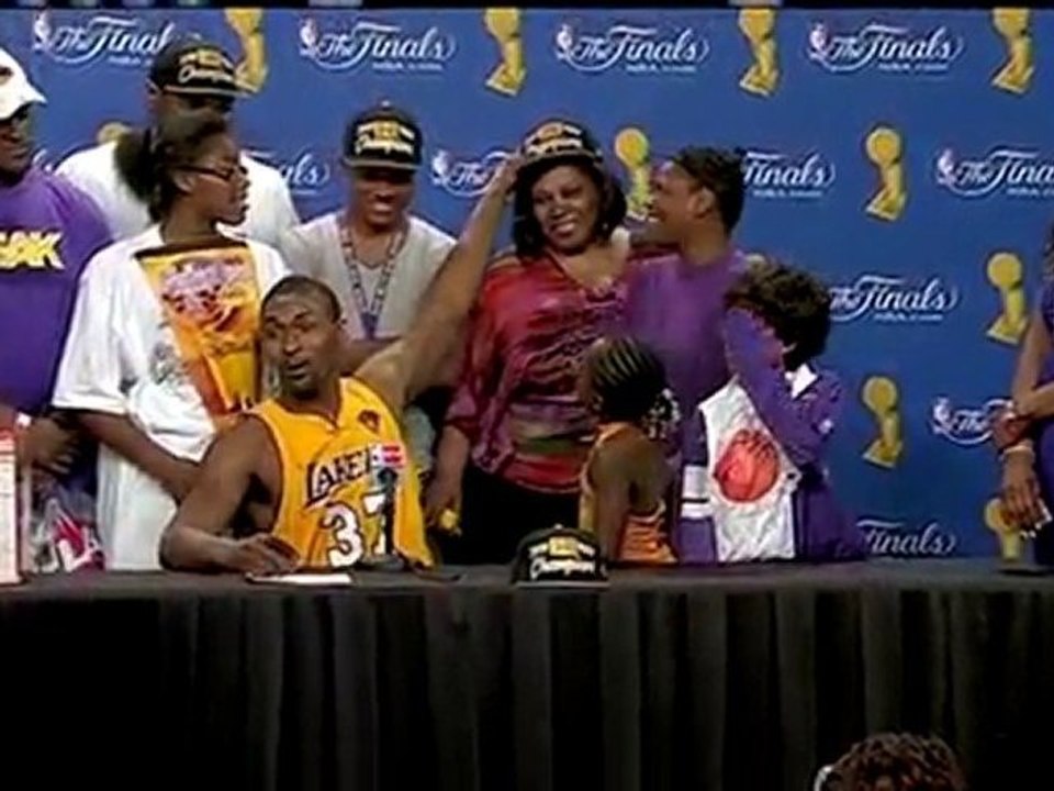 ron artest is happy