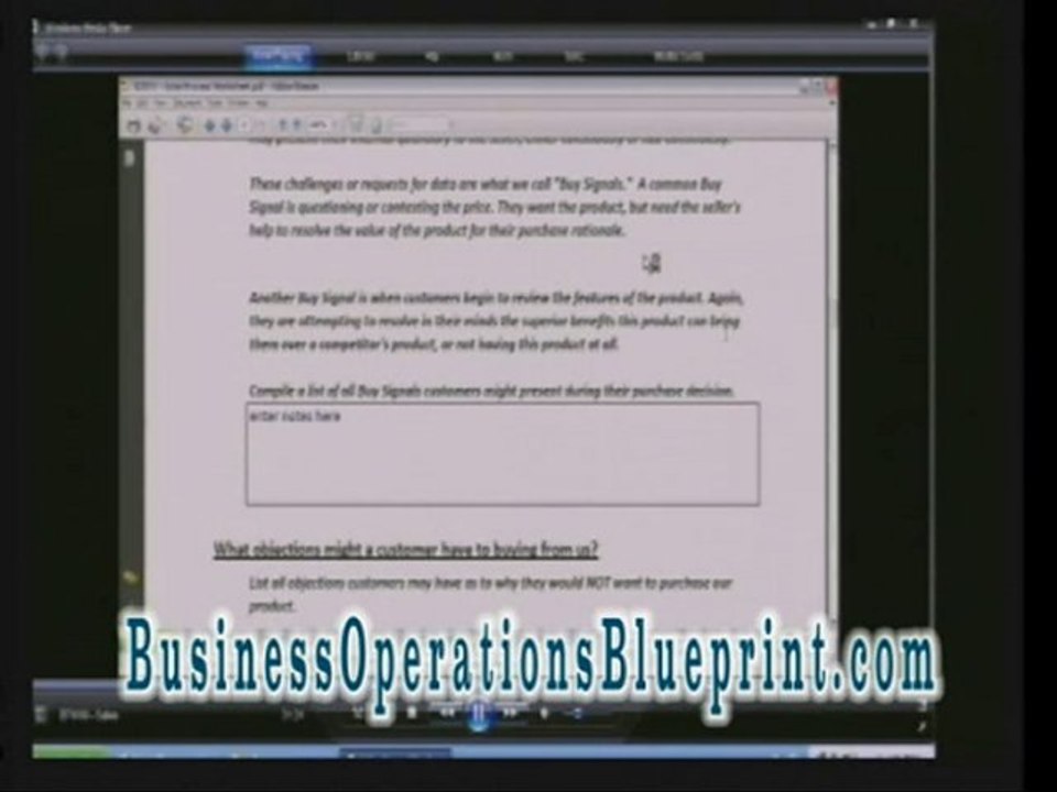 Sales  – Business Operations Blueprint