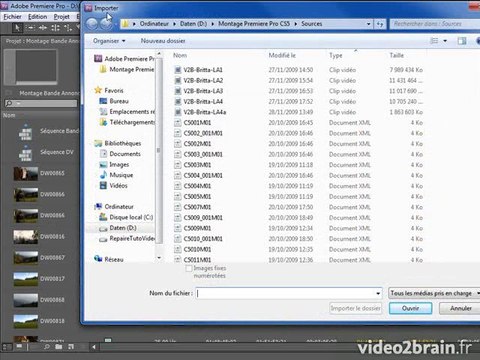 Premiere Pro CS5 : Importer ses médias