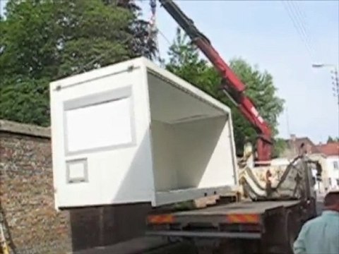 enlèvement de modules au collège Saint-Jacques