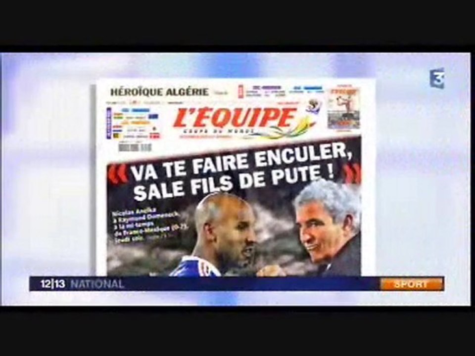 Domenech insulté par Anelka