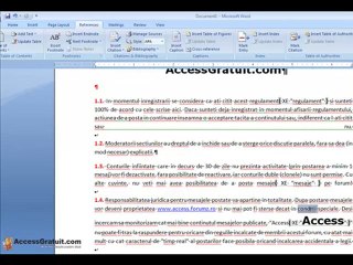 Realizarea unui index intr-un document Microsoft Office Wo