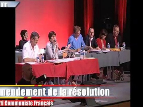 35ème Congrès - Amendement de la résolution finale