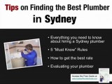 Sydney Plumbers - What To Look For