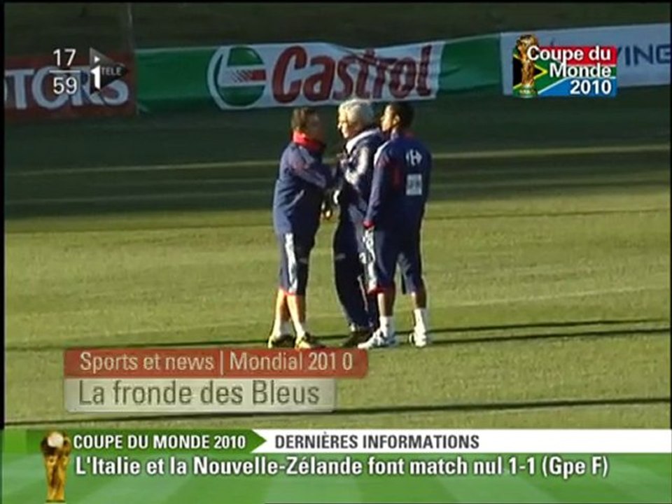 Clash entre Patrice Evra, Robert Duverne et Raymond Domenech