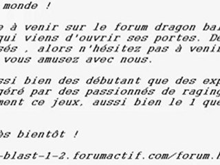 Dragon ball raging blast forumactif