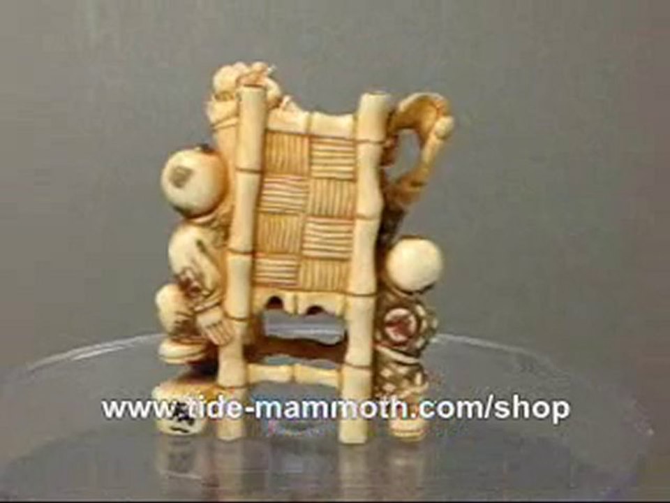 mammoth ivory figurine netsuke Four Kids Playing H1563