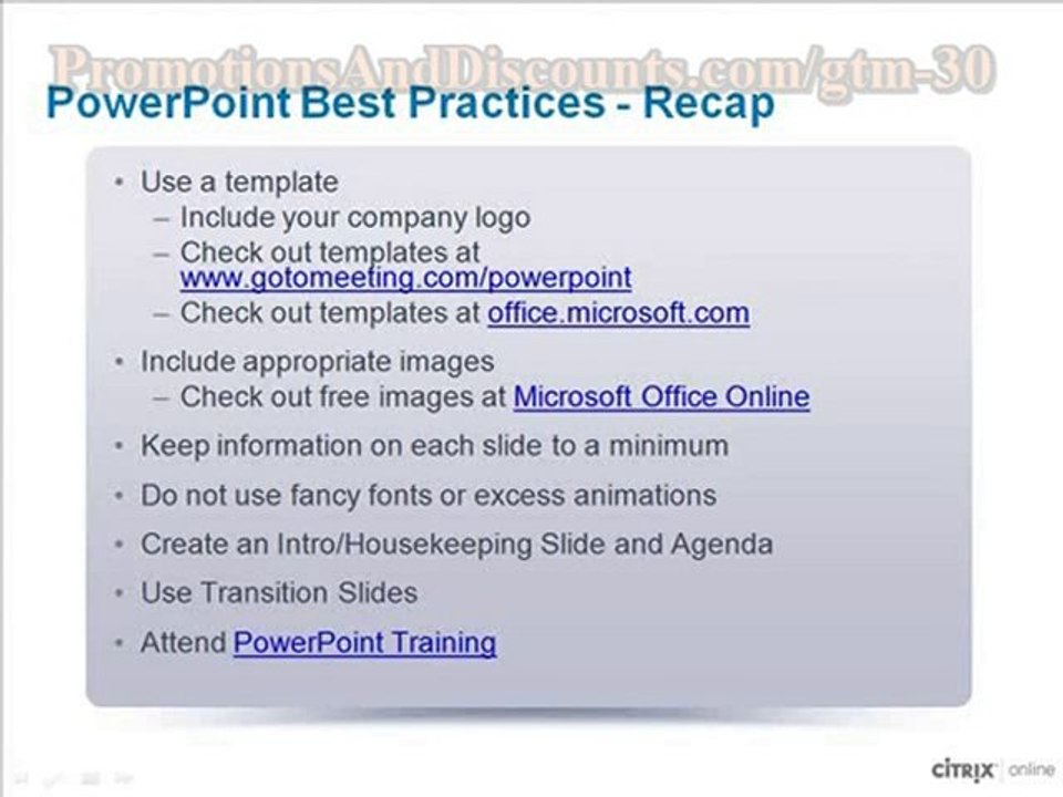 GoToMeeting Web Presentation Tips: Web Conferencing ...