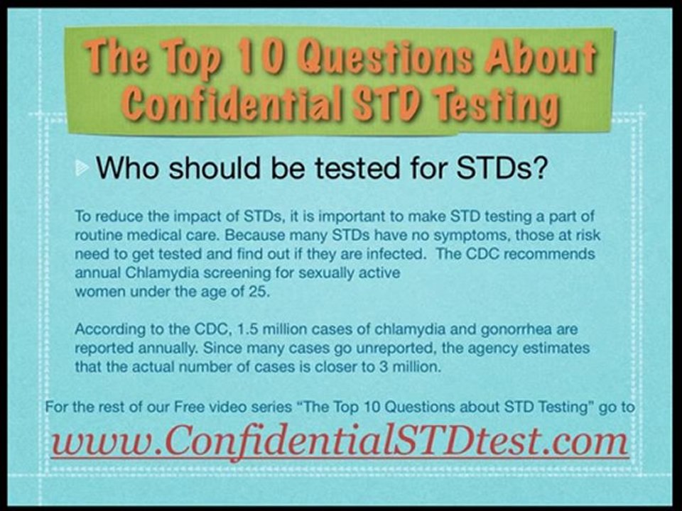 HIV Confidential STD Test, Video Series explains details, V