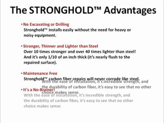 Stronghold Bowing Basement Wall Repair using Carbon Fiber