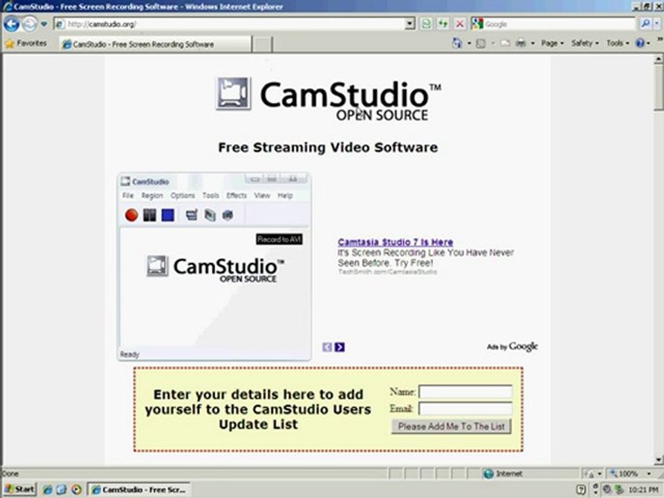 Comment créer vos présentations avec CamStudio