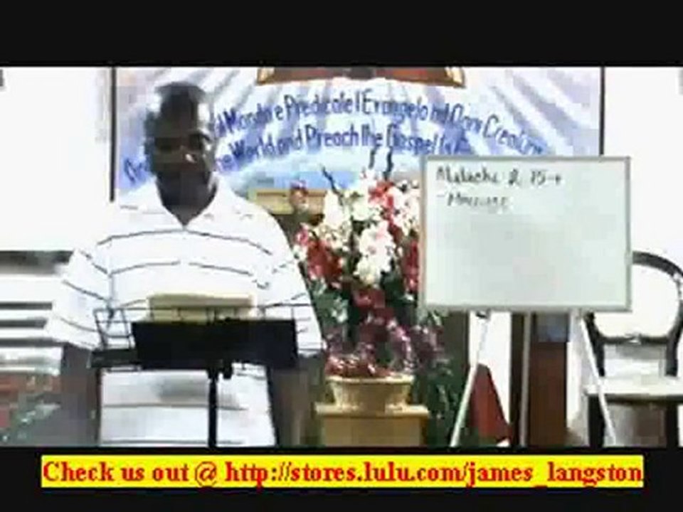 Bible Study, Malachi Chapter 2, Verses 15-17 - James ...