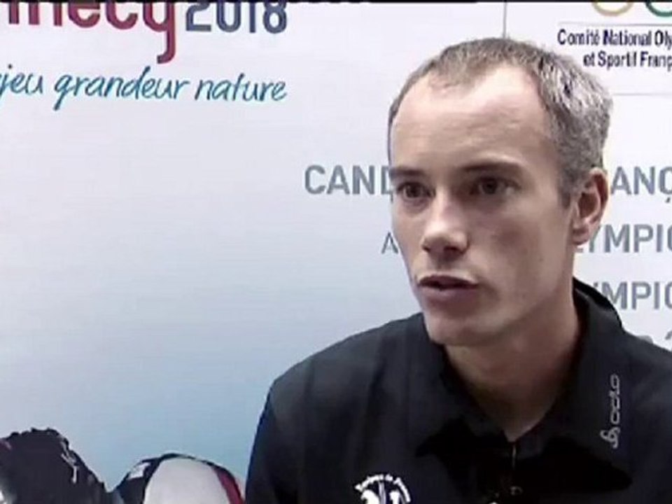L'équipe de France de ski avec Annecy 2018