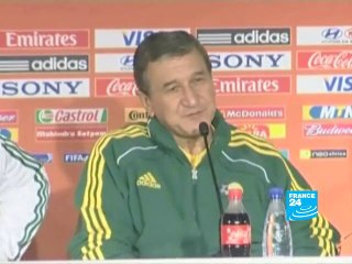 South Africa coach Carlos Alberto Parreira feeling the heat