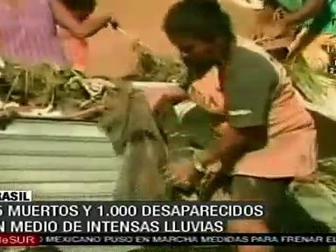 Lluvias en Brasil dejan 35 muertos y mil desaparecidos